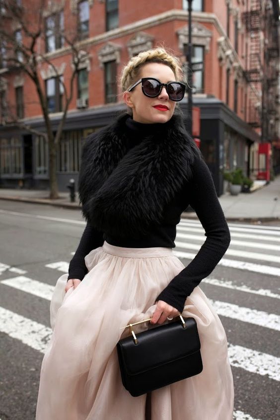 How to wear a fur stole and add luxe to your outfit during the winter ...