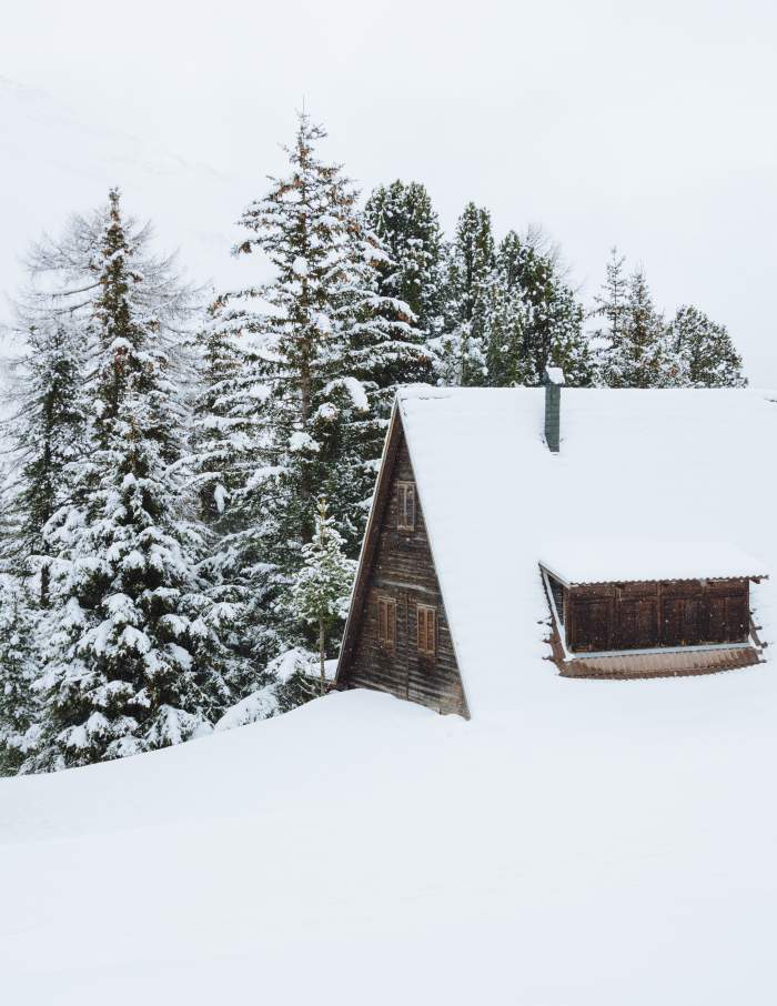 Snow-covered cottage. Have a lovely and warm weekend!